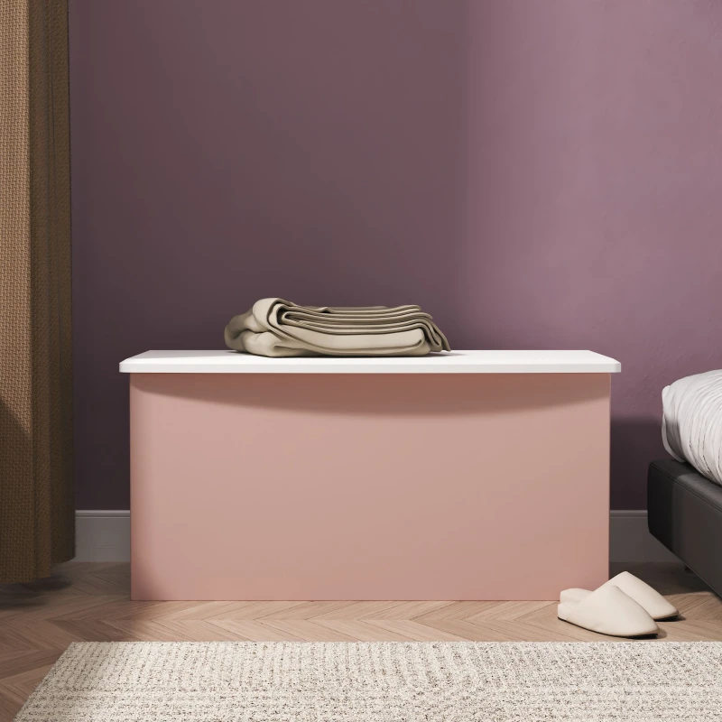 Image of Ready Assembled 2 U Holborn Blanket Box (Ready Assembled) in Dusty Pink Dusty Pink Unisex