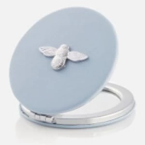 Image of Olivia Burton Womens 3D Bee Compact Mirror - Chalk Blue/Silver