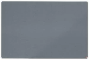 Image of Nobo Premium Plus Grey Felt Notice Board 1800x1200mm