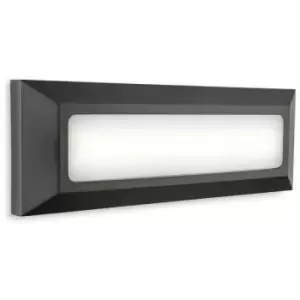 Image of Firstlightlighting - Firstlight Shine Outdoor Integrated LED Surface Mounted Wall & Step Light Rectangle Graphite IP65