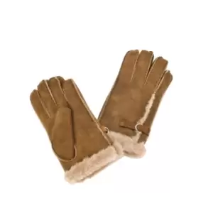 Image of Eastern Counties Leather Womens/Ladies Buckle Detail Sheepskin Gloves (XL) (Tan)