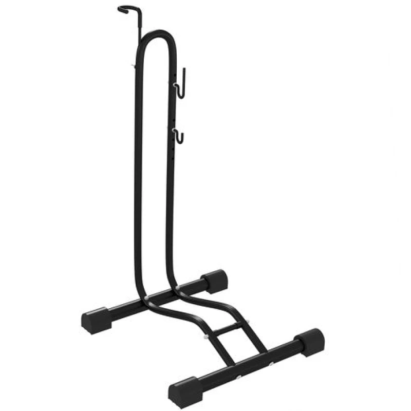 Image of SPORTNOW Vertical & Horizontal Bike Rack Fits 6"-28" and 700c Bikes, Black Black