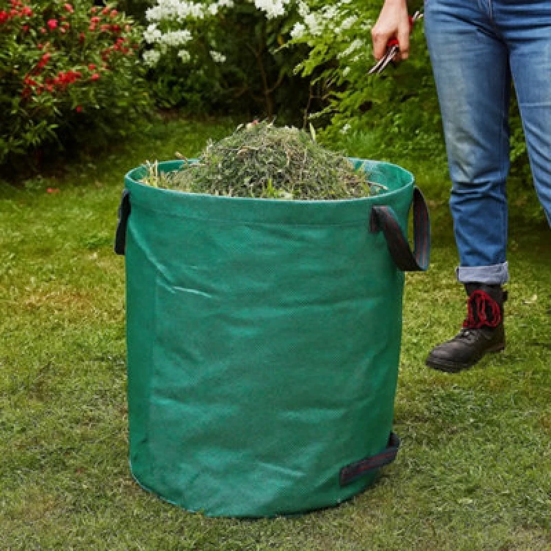 Image of idooka Garden Waste Bag Bin Heavy Duty 270L Reusable Green Dark Green unisex