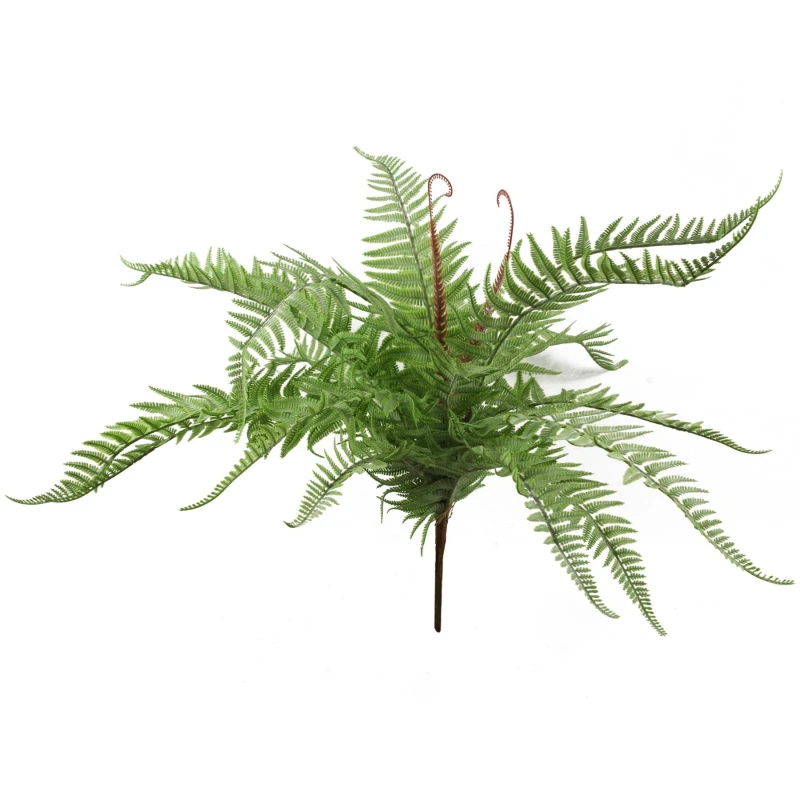 Image of Leaf 60cm Artificial Bushy Dixie Wood Fern Light Green Plant