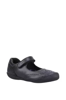 Image of Hush Puppies Black Rina Junior Non Patent Leather Shoe