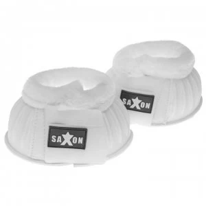 Image of Saxon Fleece Trim Rubber Bell Boots - White/White