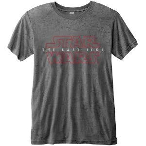 Image of Star Wars - Episode VIII The Last Jedi Logo Unisex X-Large T-Shirt - Grey