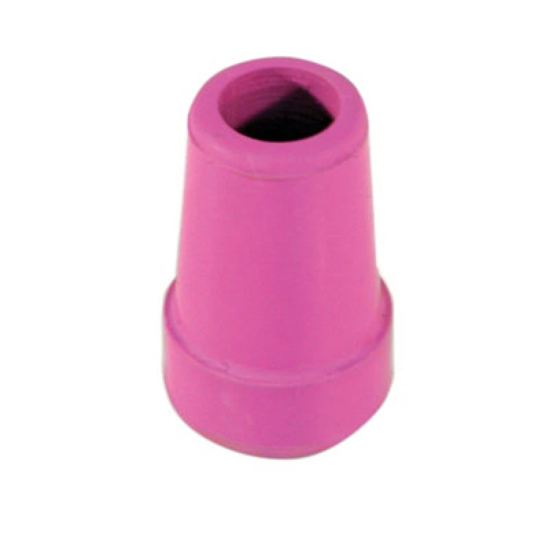 Image of Loops Pink Replacement Walking Stick Ferrule - 20mm Anti Slip Durable Rubber Tip Multi