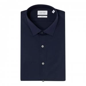 Image of Calvin Klein Poplin Slim Fit Shirt - MIDNGT 463