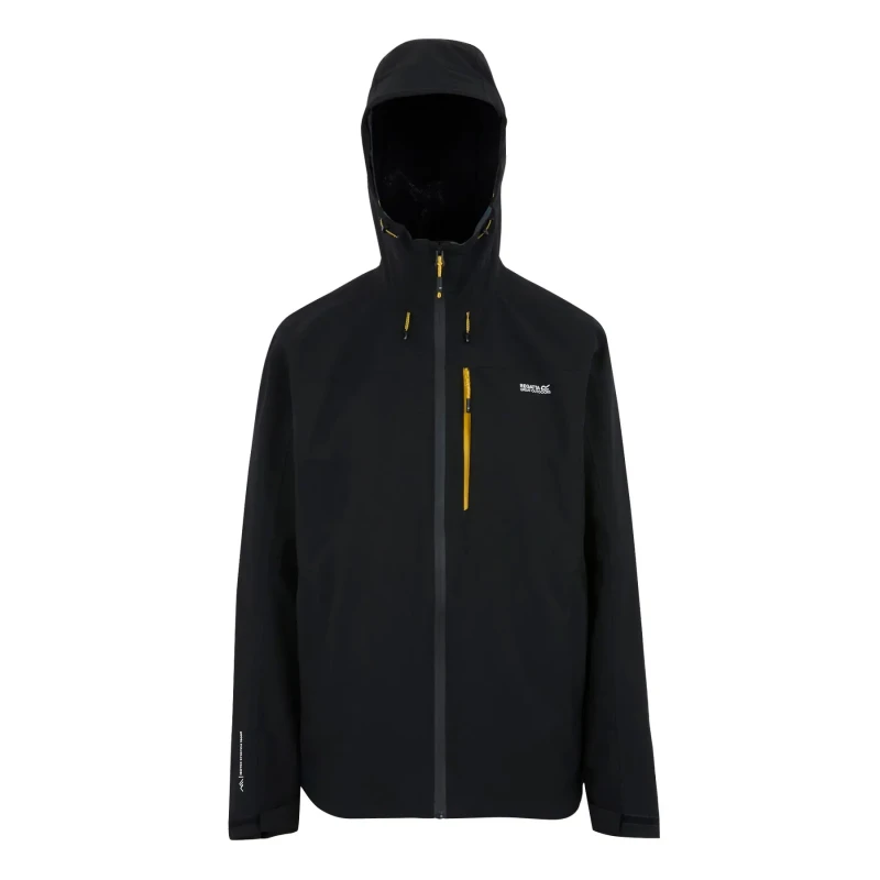 Image of Regatta Regatta Men 'Birchdale' Waterproof Shell Jacket in Black Size: Small Black S Male 5063516131120