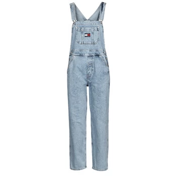 Image of Tommy Jeans DENIM DUNGAREE TJLLBC womens Jumpsuit in Blue - Sizes S,M,L,XL,XS,XXS