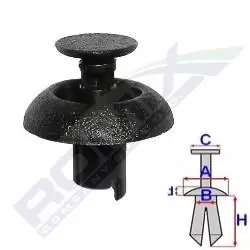 Image of ROMIX Clip, trim-/protection strip C60459 TOYOTA,LEXUS,PRIUS (ZVW3_),PRIUS PLUS (ZVW4_),LAND CRUISER 150 (KDJ15_, GRJ15_),SIENNA (ASL3_, GSL3_)