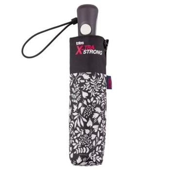 Image of Totes Totes Open and Close Floral Umbrella - Black