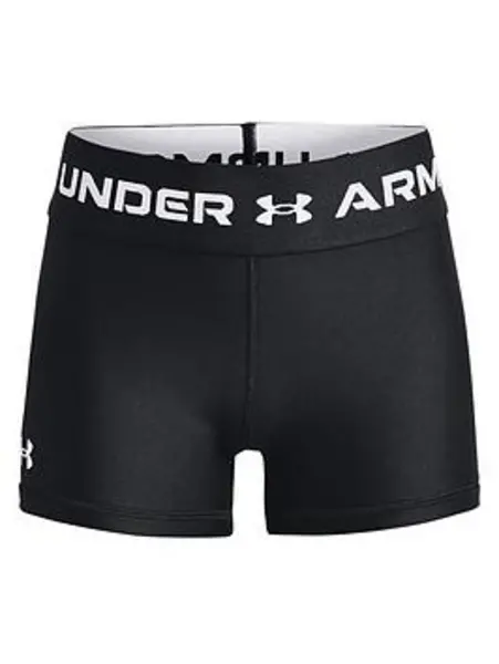 Image of Under Armour Girls Armour Shorty Shorts - Black Size L=11-12 Years