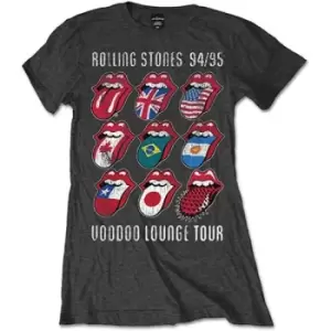 Image of The Rolling Stones - Voodoo Lounge Tongues Ladies XX-Large T-Shirt - Grey