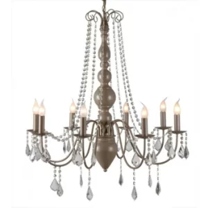 Image of Linea Verdace Bardini 8 Light Multi Arm Chandeliers Pale Taupe
