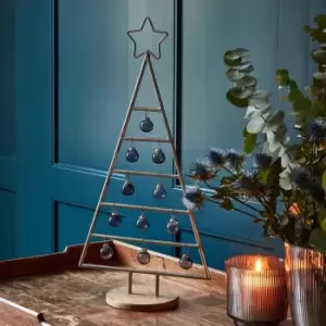 Image of Pewter Christmas Tree with Star Iron H71Cm W35Cm D15Cm