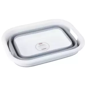 Image of Interiors by PH Collapsible Grey White Laundry Basket