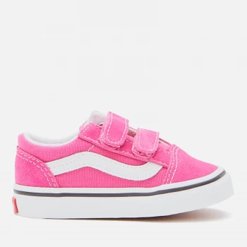 Image of Vans Toddlers Old Skool Velcro Trainers - Fuchsia Purple - UK 7 Toddler