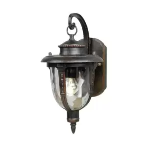 Image of Elstead St Louis - 1 Light Outdoor Small Wall Lantern Light Weathered Bronze IP44, E27