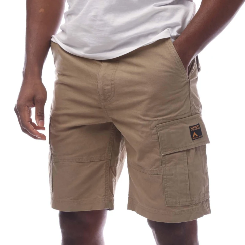 Image of Superdry Vintage Heavy Cargo Shorts Beige male 30 inch