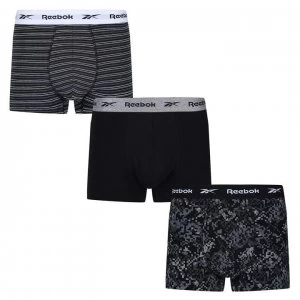 Image of Reebok Cassell 3 Pack Boxers Mens - Black