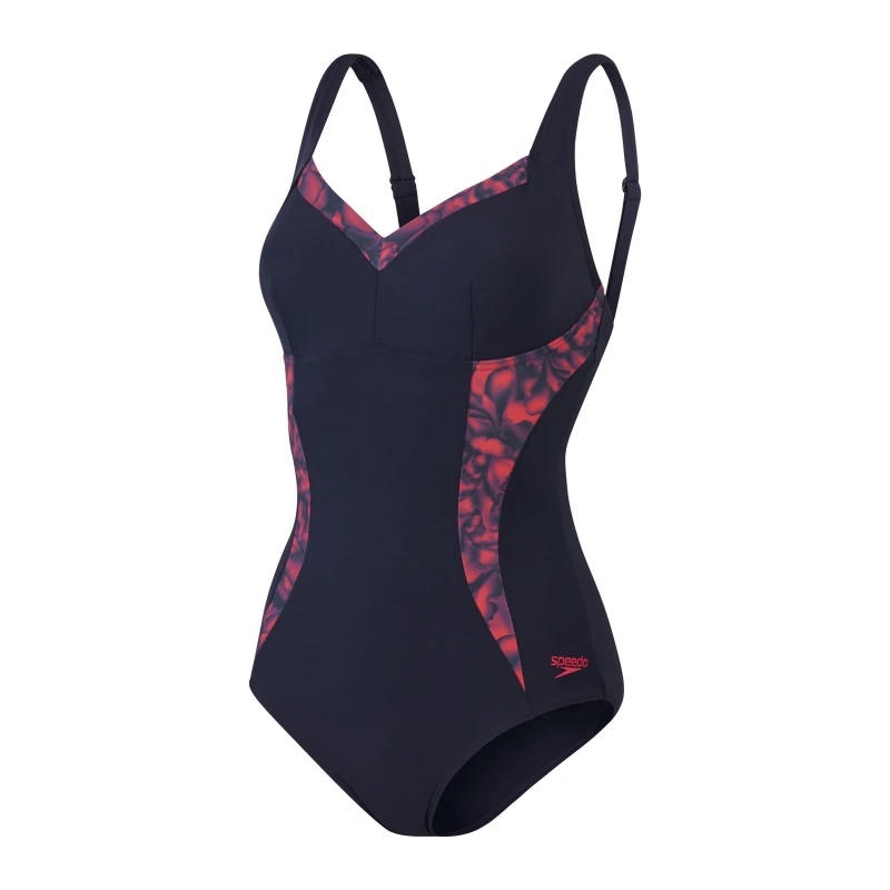 Image of Speedo Spdscu Pt 1Pc Navy/Red female 32 (S)