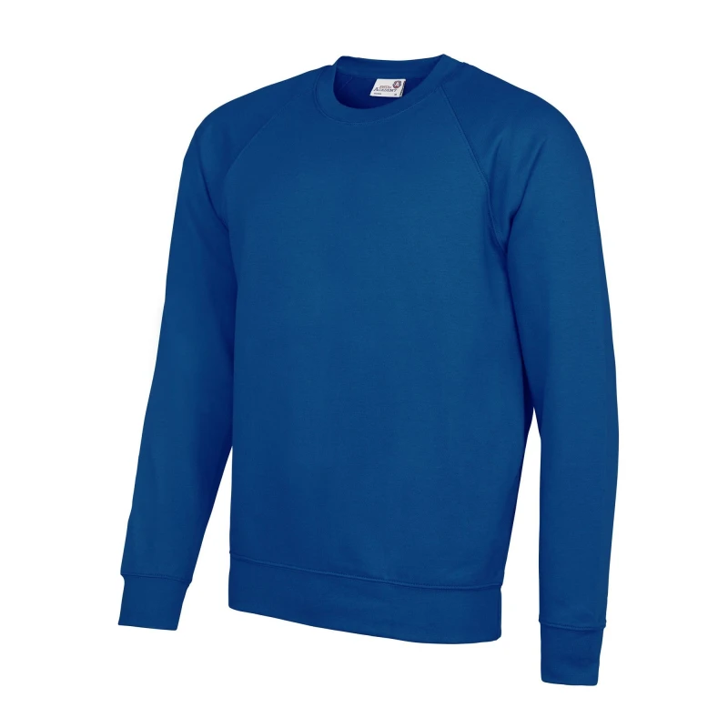 Image of AWDis AWDis Men Academy Crew Neck Raglan Sweatshirt in Royal Size: X-Small Royal XS Male 5054752809065