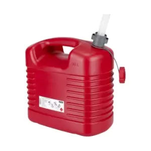 Image of PRESSOL Plastic fuel canister, flexible spout, capacity 20 l, pack of 5, red
