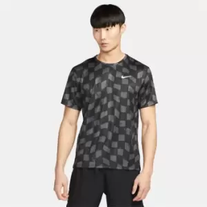 Image of Nike Dri-FIT Miler Mens Short-Sleeve Running Top - Black