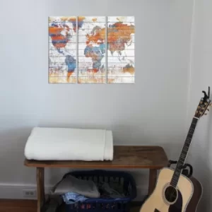 Image of BME035 Multicolor Decorative Framed MDF Painting (3 Pieces)