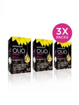 Image of Garnier Garnier Olia Permanent Hair Dye - Pack Of 3