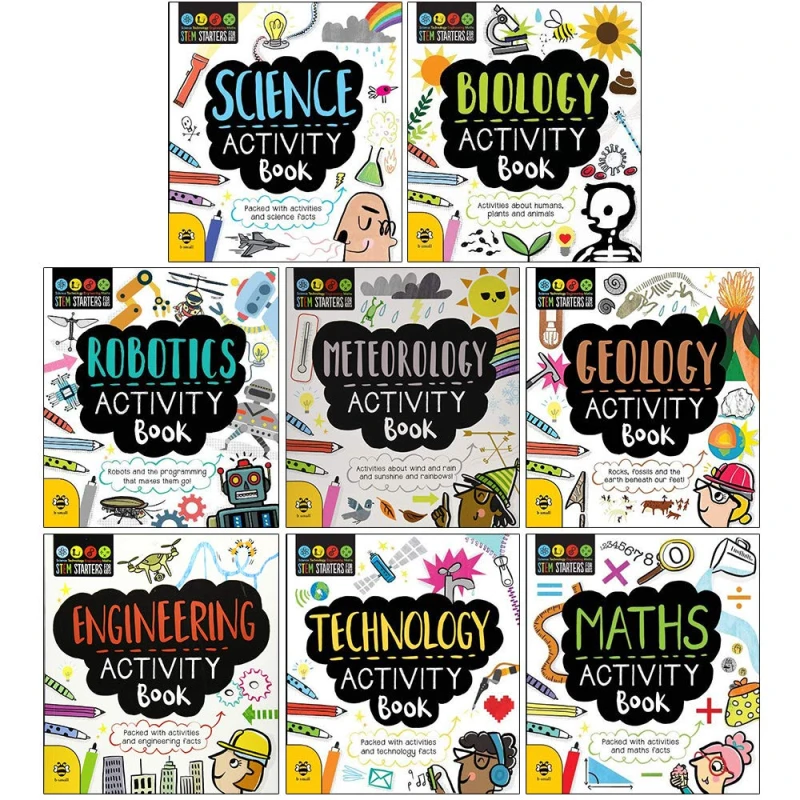Image of STEM Starters for Kids 8 Activity Books Collection Set NEW Pack Ages 7+ Paperback Catherine Bruzzone Books