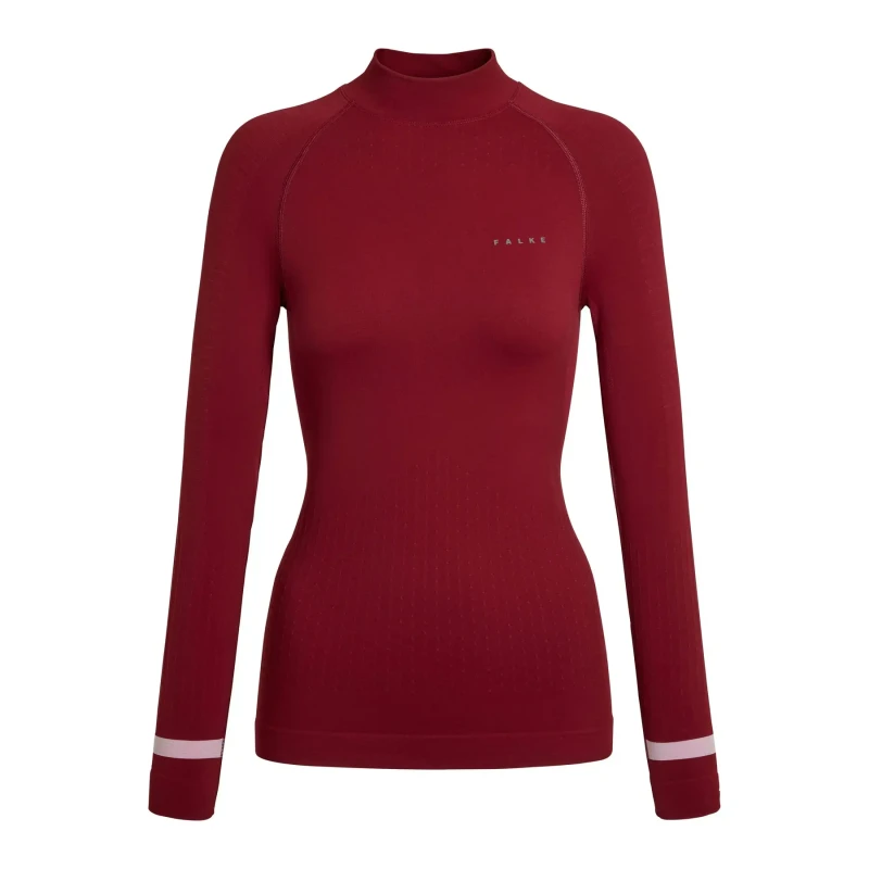 Image of Falke Long sleeve turtleneck T-Shirt For Her Falke Warm Rouge Female S