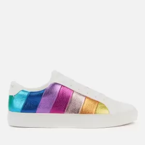 Image of Kurt Geiger London Womens Lane Stripe Leather Cupsole Trainers - Multi - UK 7
