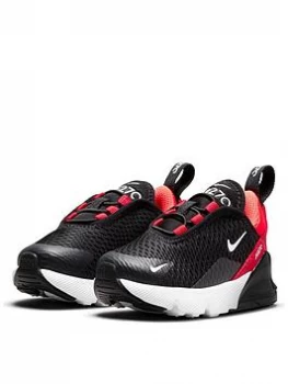 Image of Nike Air Max 270 Infant Trainer - Black Red, Black/Red, Size 9