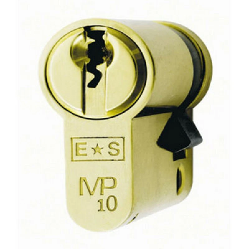 Image of Loops 42mm Euro Single Cylinder Lock Keyed Alike 10 Pin Polished Brass Door Lock Metallics unisex
