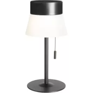 Image of Forlight Deco LED Table Lamp with Round Tapered Shade Black, Opal, Warm-White 3000K, IP54
