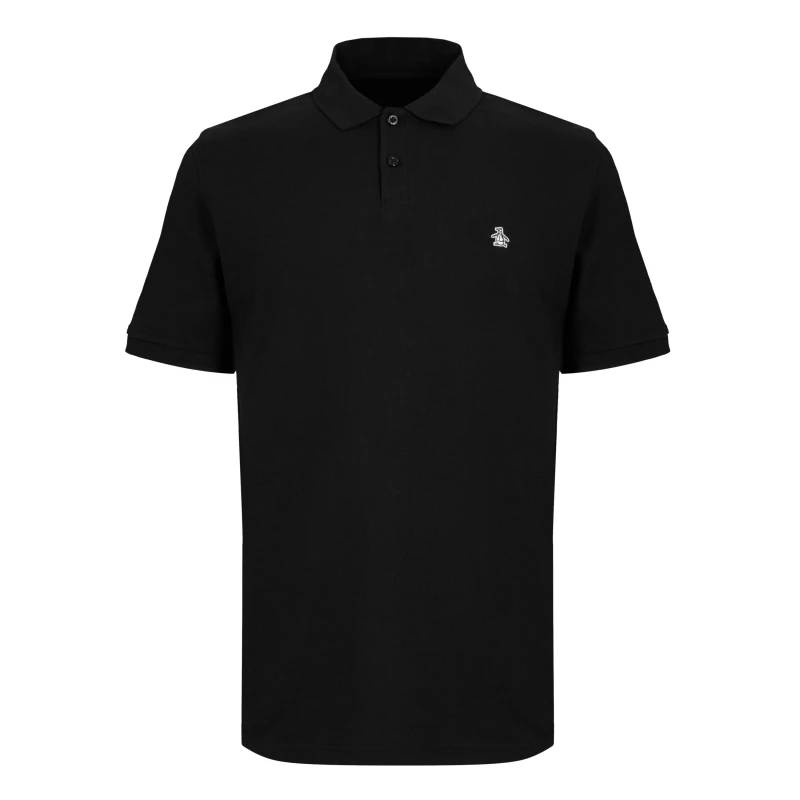 Image of Original Penguin Short Sleeve Polo Shirt Black male Small