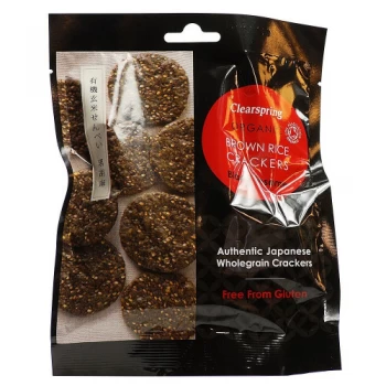 Image of Clearspring Organic Brown Rice Crackers - Black Sesame 40g