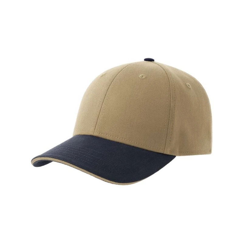 Image of Atlantis Mens Liberty Sandwich 6 Panel Cap in Light Khaki Light Khaki Male One Size