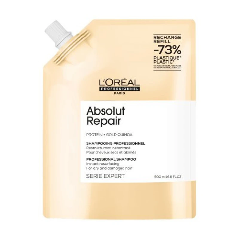 Image of LOreal Professionnel Absolut Repair Shampoo for Damaged Hair 500ml Refill