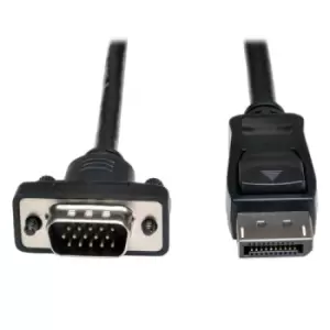 Image of Tripp Lite P581-006-VGA-V2 DisplayPort 1.2 to VGA Active Adapter Cable (DP with Latches to HD15 M/M) 6 ft. (1.8 m)