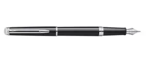Image of Waterman Hemisphere Black Lacquer CT Fountain Pen MEDIUM - Medium Nib