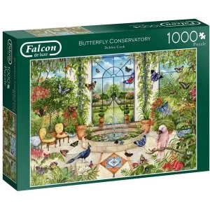 Image of Jumbo Falcon de Luxe-Butterfly Conservatory Jigsaw Puzzle - 1000 Pieces