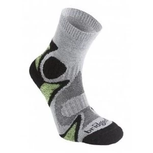Image of Bridgedale Mens Cool Fusion Trail Head Socks GreyBlack Large