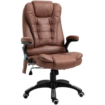 Image of Vinsetto - Office Chair w/ Heating Massage Points Relaxing Reclining Brown