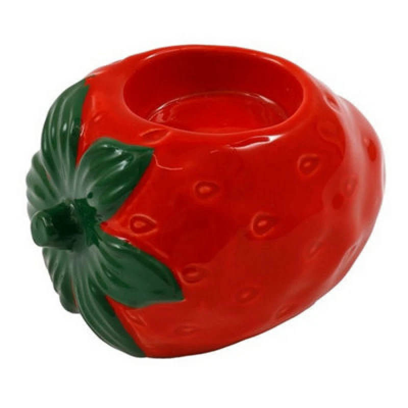 Image of Something Different Something Different Tealight Strawberry Candle Holder in Red Red One Size Unisex 5063750604060