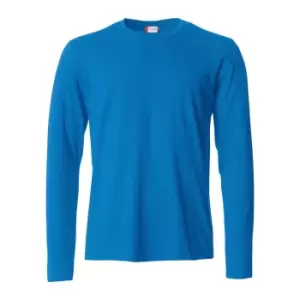 Image of Clique Mens Basic Long-Sleeved T-Shirt (S) (Royal Blue)