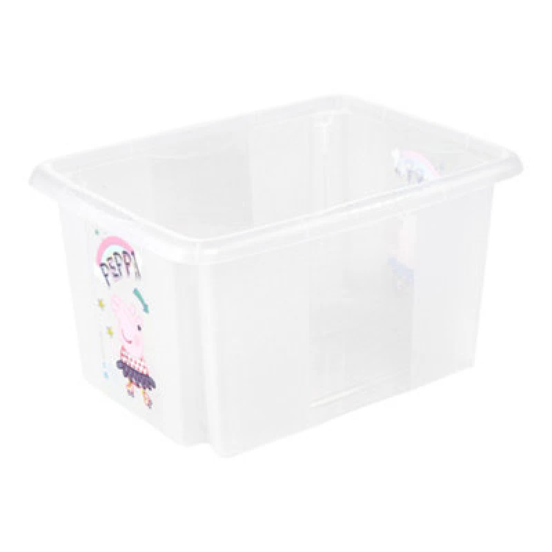 Image of Keeeper Peppa Pig 15L Small Plastic Stackable Storage Box With Lid
